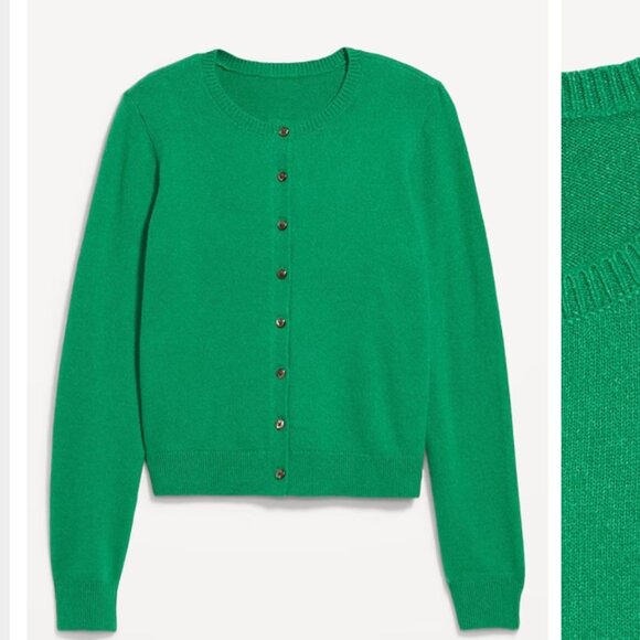 SoSoft Cropped Cardigan Sweater - Lime green - Picture 3 of 6